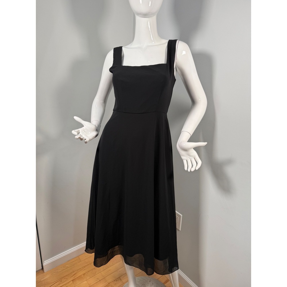 Commense Semi-Sheer Cami Long Dress black‎ size S - Picture 4 of 11